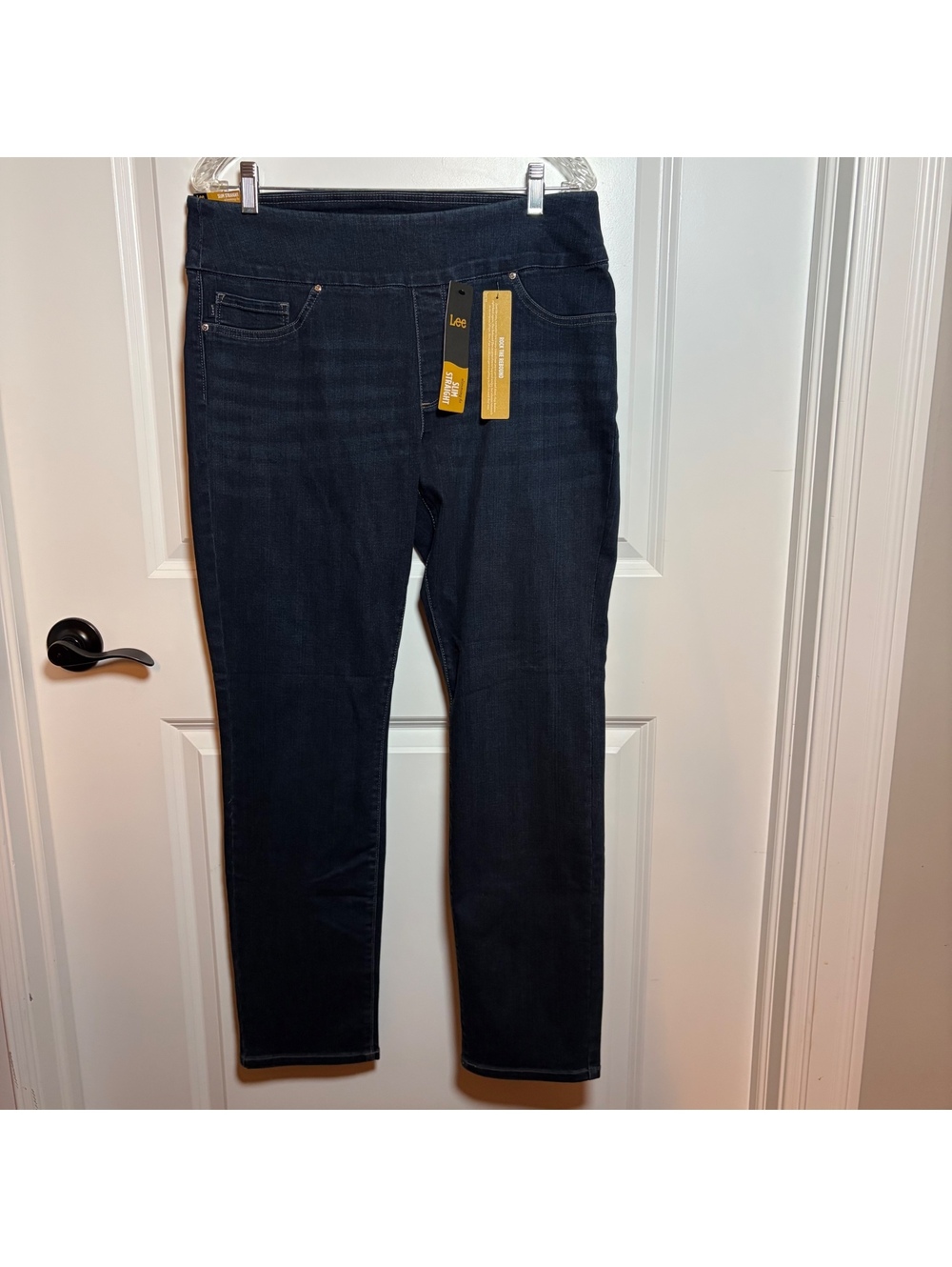 Lee Slim Straight Dark Blue Denim Jeans Size 14M